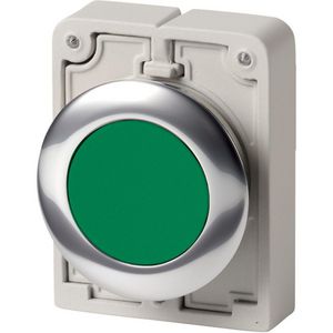 Drukknop 30mm vlak groen vast
