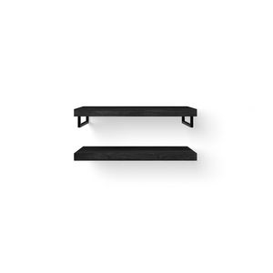 Wooden Base Shelf Duo 100cm eik black handdoekh. mat zw