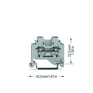 2-draads rijgklem 4mm² markeringsh. zijkant 281-101 VVE=100