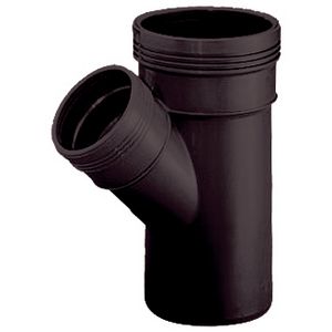Wafix PP manchet verloop T-stuk 45° 110x75mm zwart 2x mof/spie