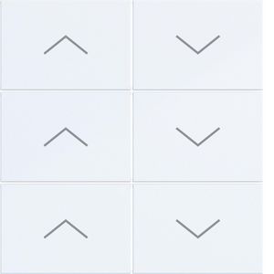 Afdekking KNX taster 6-v hoog/laag A.x/C.x lichtwit mat