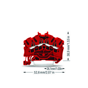 4-draads rijg 2,5mm² voor Ex e II-rood 2002-6403 VVE=100