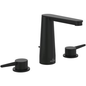 Driegats wastafelkraan Conum Matt Black TVW127001000K5