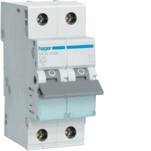 Installatieautomaat 1-polig + Nul 40A C-karakteristiek 6kA
