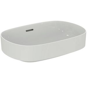 LINDA-X Opb.wast Ovaal 550X380X155mm z.kr.gat gleufoverl Wit