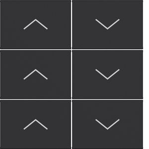 Afdekking KNX taster 6-v hoog/laag A.x/C.x nachtzwart mat