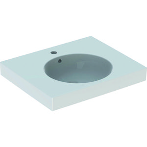 Preciosa II wastafel 60x50cm wit met kraangat + overloop