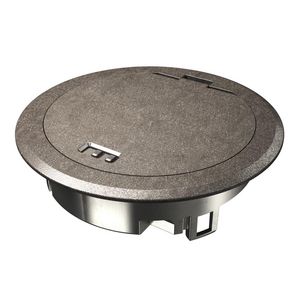 Klapdeksel met snoeruitgang 140mm zink vernickelt-oxidiert