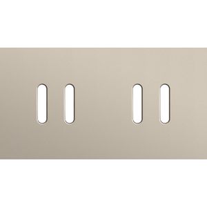 Tweevoudige afdekplaat, horizontaal 71 mm centerafstand