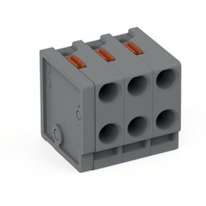 2-draads FE steker Drukknop PUSH WIRE grijs 252-303 VVE=100