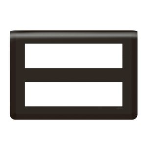 Afdekraam 2x8 module zwart horizontaal Mosaic