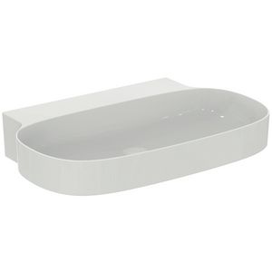 LINDA-X Wastafel 75X50X13CM z. kr.gat z. overl. Wit