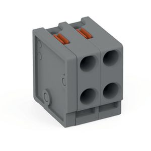2-draads FE steker Drukknop PUSH WIRE grijs 252-302 VVE=100