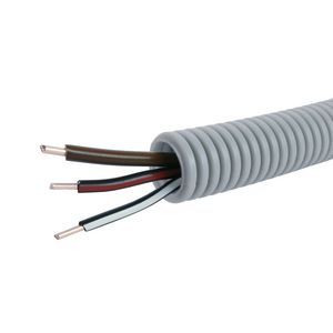 Rol a 100m. voorbedrade flexibele buis FlexPP grijs 16mm BR/WZ/RZ 1x2,5+2x1,5