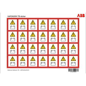 Stickervel Hafonorm thuisbatterij (TB) A4 met 28 stickers