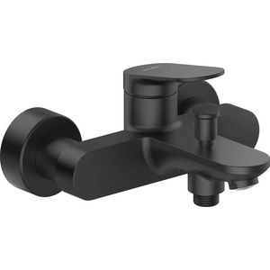 Wave 1-hendel badmengkraan hoh 150mm mat zwart incl. S-koppelingen