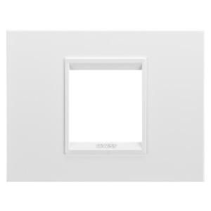 LUX PLATE-IN METAL-2 MODULES-MONOCHROME SATIN WHITE-
