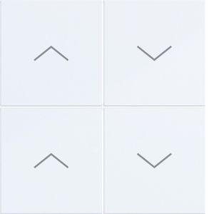 Afdekking KNX taster 4-v hoog/laag A.x/C.x lichtwit mat