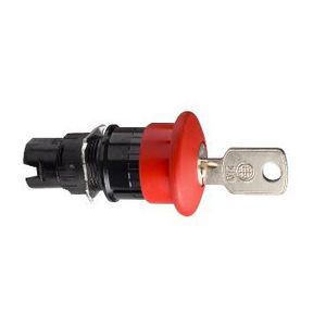 Noodstop vuistslag 30mm Sleutelontgrendeling 16mm Rood