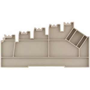 Afsluit- eindplaat d.beige h:68.5mm b:2.5mm V-0 VVE=20
