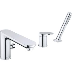 Wave 3-gats badmengkraan chroom hoogglans sprong 200mm
