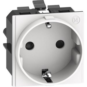 Wandcontactdoos Randaarde steekklem wit LivingNow VVE=10