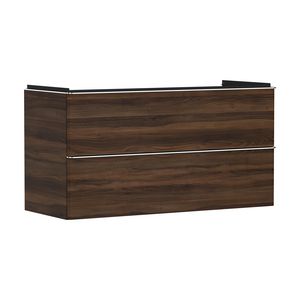Onderkast Dark Walnut 1180x475mm 2x la tbv wastafel greepkleur chroom Xelu Q 54038000