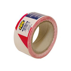 Zelfklevende tape HPX afzetlint 50mmx100m wit/rood