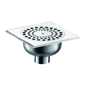 Vloerhevel met plaat 140x140 - verticale uitgang diam.40