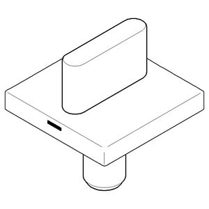 Greep v. badkuip Hot ovaal puur 60x60x40mm chr