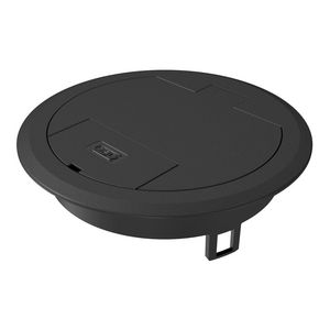 Klapdeksel snoeruitgang 140x140x40 polyamid zwart 901