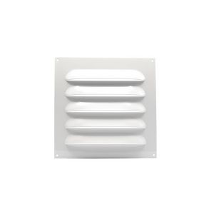 ALU schoepenrooster vlak model 250x250mm wit