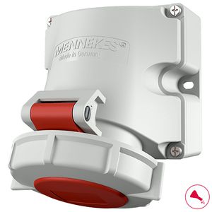 Wandcontactdoos 16A 4-polig  11H 440V 60Hz IP67