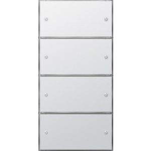 Tastsens.3 Komfort 4-voudig (2+2) KNX Gira F100 zuiver wit
