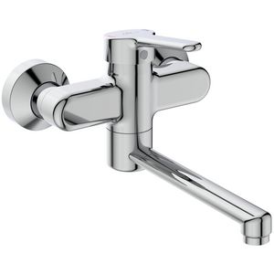 Ceraplus 2 wandmengkraan chroom incl. draaibare uitloop 200mm incl. afsluitbare s-koppeling