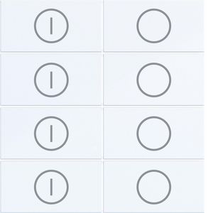 Afdekking KNX taster 8-v aan/uit A.x/C.x lichtwit mat