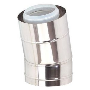 Rolux buitenwandsysteem bocht 15° conc 110/160 pp/inox
