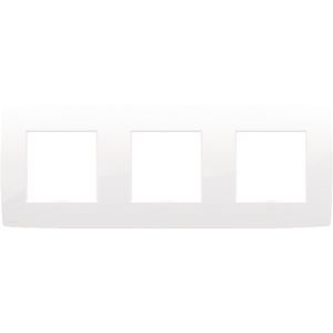 3-Voudige afdekplaat 71mm centerafst. Ori. bright wh
