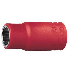 Geisoleerde buitenzeskantdop 3/8" SW8