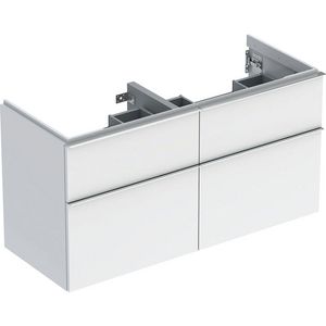 iCon onderkast tbv dwst vier laden 120cm wit/chroom