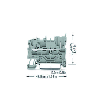 1-draads/1-pins basisklem 2,5mm² rail 35x15+35x7,5 g VVE=100