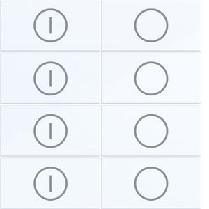 Afdekking KNX taster 8-v aan/uit A.x/C.x lichtwit glanzend