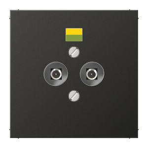 Potentiaalvereffeningscontactdoos LS-antraciet 2-v
