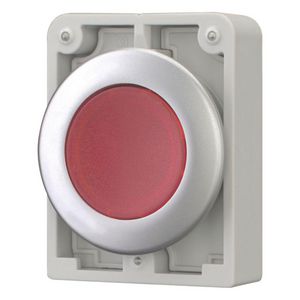 Signaaldrukknop 30mm vlak rood terugverend