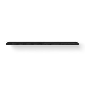 Wooden Base Shelf solo X 200cm eiken black ophanging mat zw