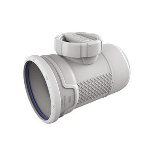 Ontstoppingsstuk PP AS+ geluidsarm lichtgrijs 160mm mof x spie