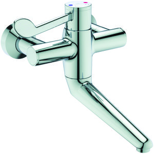 Ceraplus2 therm. wandmengkraanchroom draaibare uitloop 200mm incl. afsluitbare s-koppeling