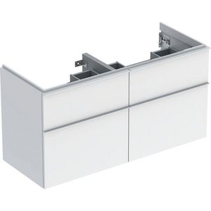 iCon onderkast tbv dubbelewastafel vier laden 120cm wit/wit