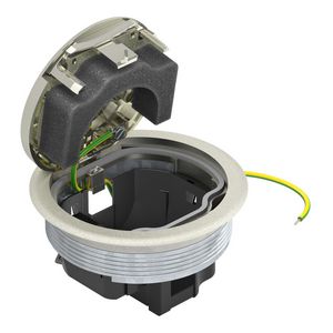 Inbouweenheid vernickelt 130x130x64 zink vernickelt