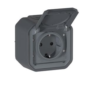 Wandcontactdoos voor fietsoplader compleet Plexo